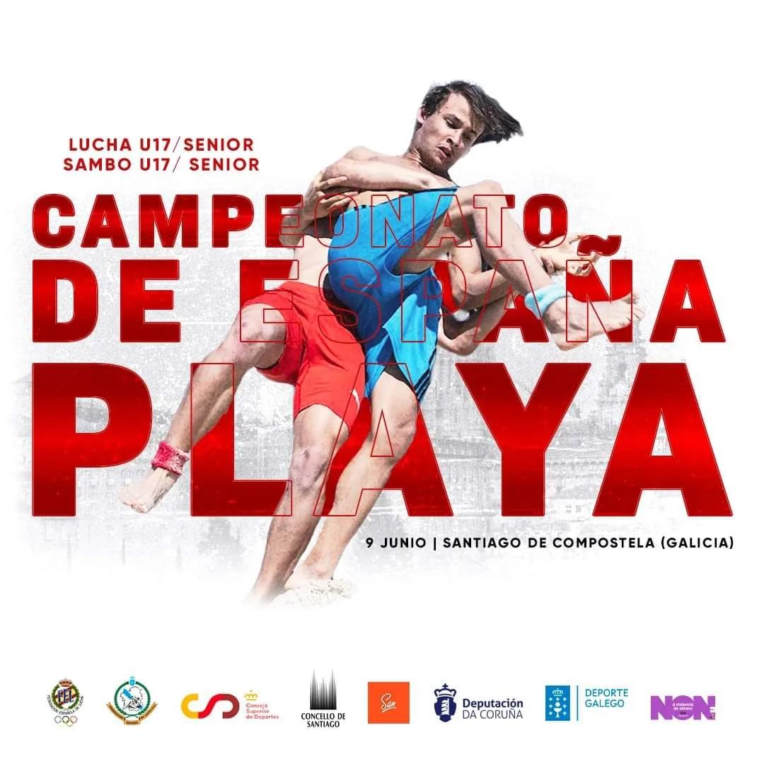 Participación en los Campeonatos de España de Luchas Olímpicas y Sambo Playa, de categoría sénior